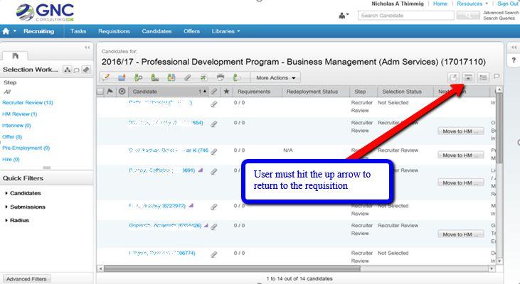New User Experience Requisition Submission List View Current Release In the current release, it is hard to identify that