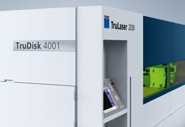 Productive cutting thanks to the TruDisk disk laser The Series 2000 combines the benefits of a compact machine with the performance of higher machine classes: With the TruDisk disk laser, you can