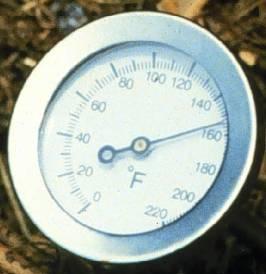 Aerobic Composting and Temperature Active composting occurs in the temperature range of 50 o F to 160 o F Pile temperature may increase above 140 o F but this is