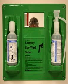 Employees who may be exposed to hazardous materials must be instructed in the location and proper use of emergency eyewashes.
