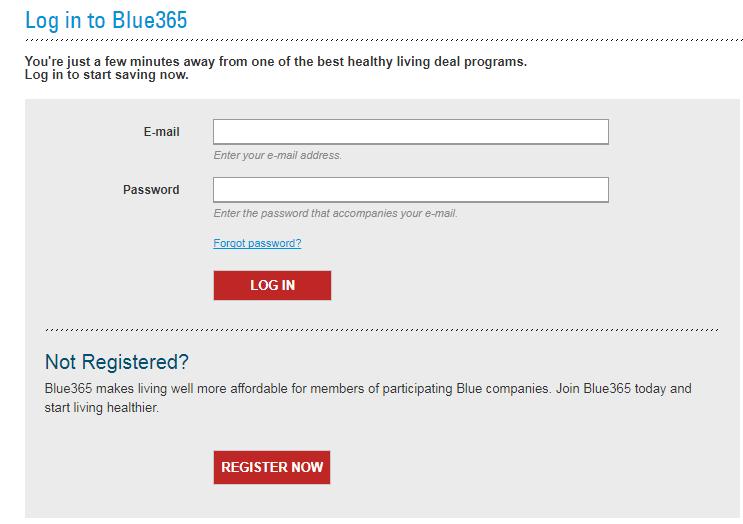 Login or register for Blue365 and agree to the Terms and Conditions to follow link
