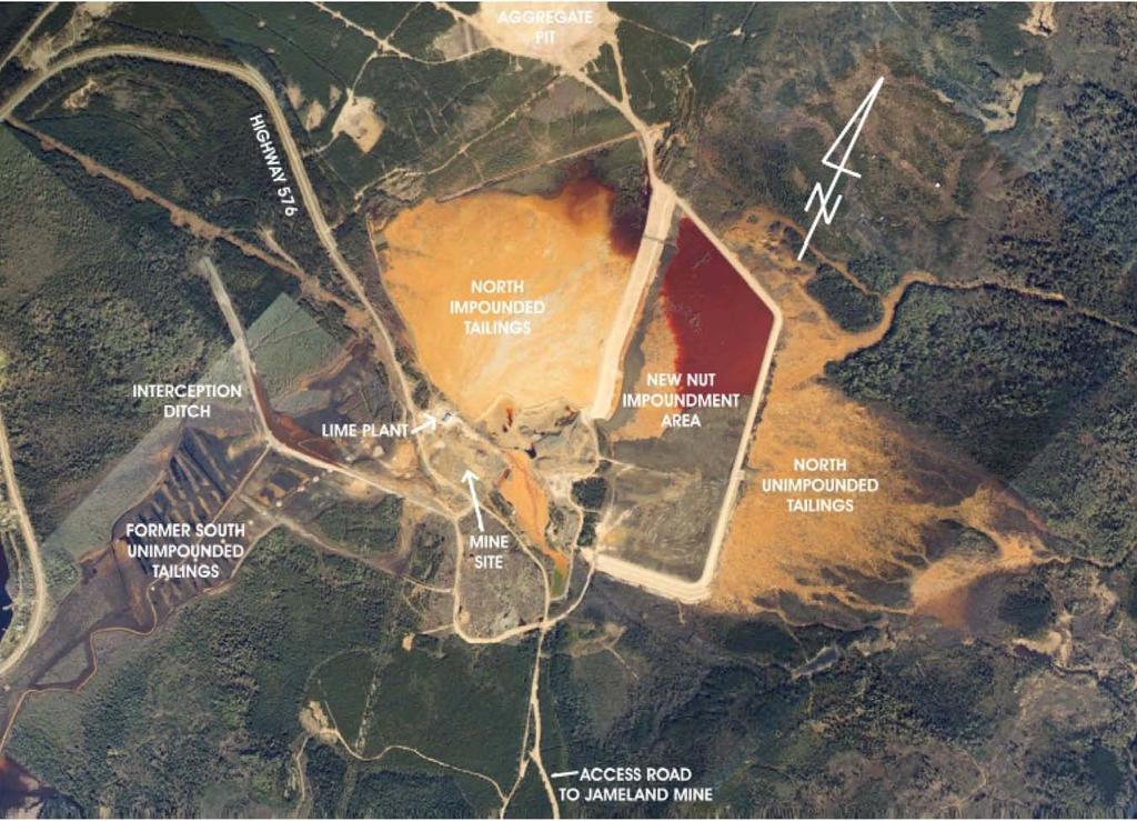 Kam Kotia tailings: aerial view, May 2003 ~$28m spent on rehabilitation to date, with further
