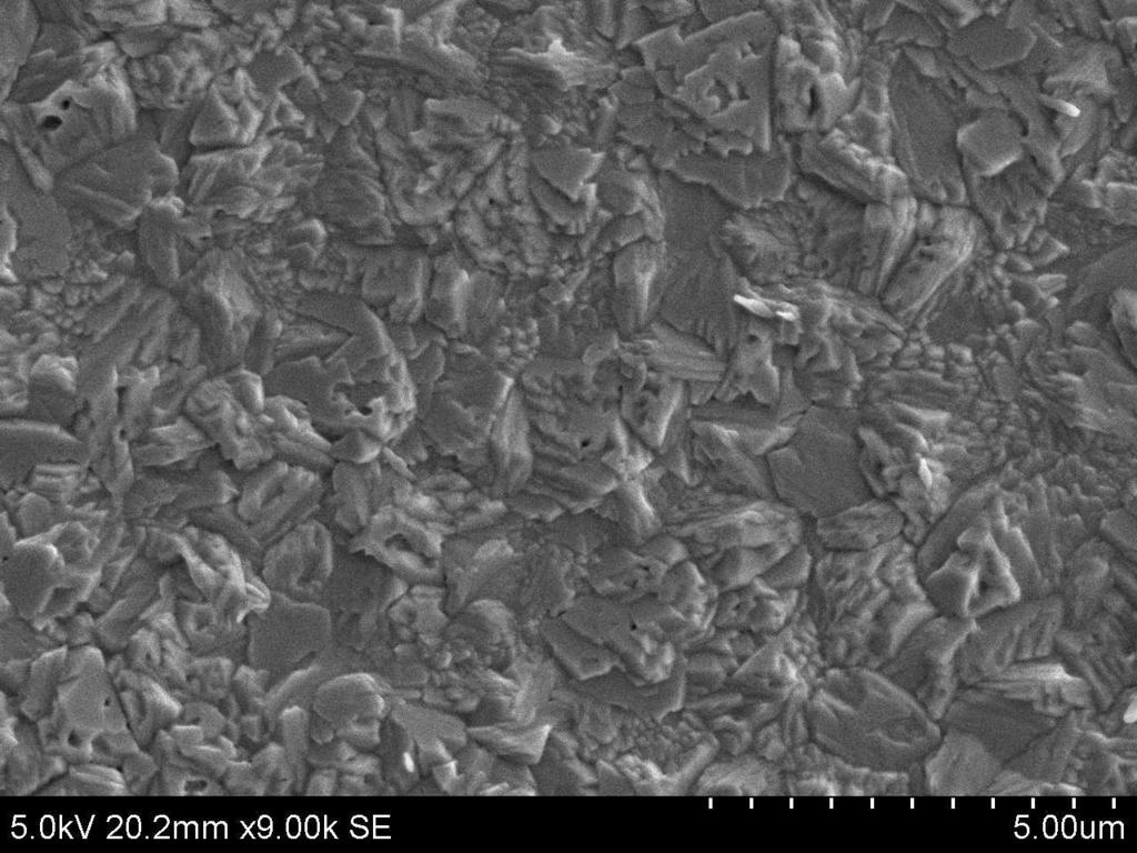 Fig. 4(d) SEM image of CuInS 2 thin film with [Cu] / [In] ratio =1.25 3.3 Optical properties: Refractive index and thickness of the films are obtained using an Ellipsometer.