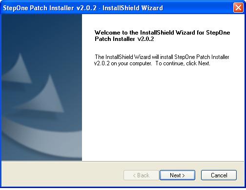 Download and Install the StepOne Software v2.0.2 Patch Install the Patch 1.
