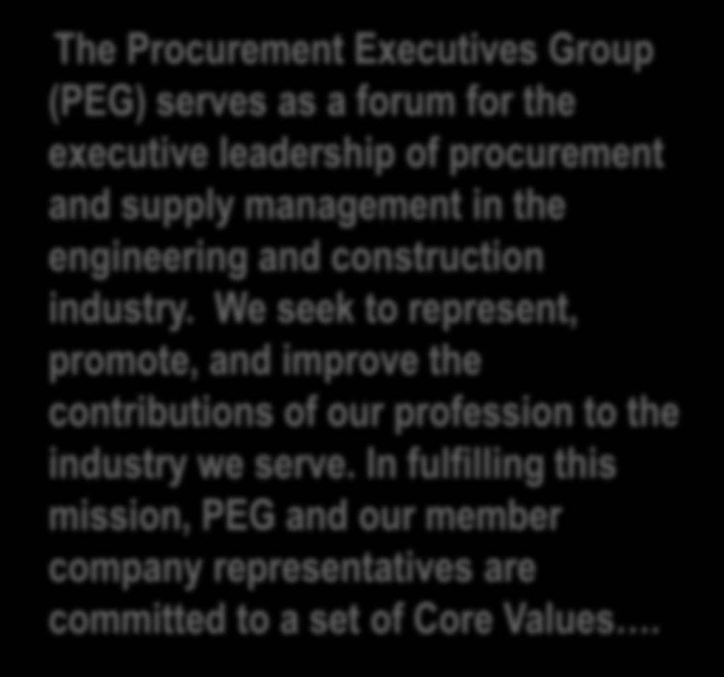 Charter Core Values The Procurement Executives