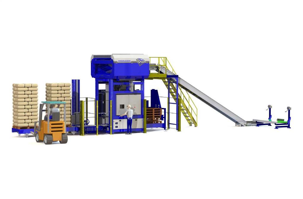For medium-sized packing plants Fully automatic and versatile Reduced labor / High return on investment Your palletizing solution Fully automatic palletizing begins with the VPM-8 which is standardly