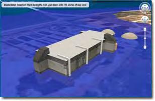 used LIDAR and survey data to create 3D models of flooding scenarios -