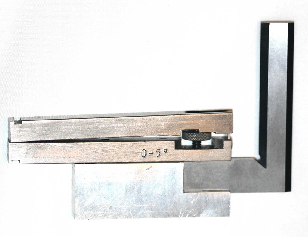 Figure 5 shows the a precision knife edge square mounted on a Tangent Bar. This tool can be used to measure how square the face to top of a tooth is relative to the saw plate.