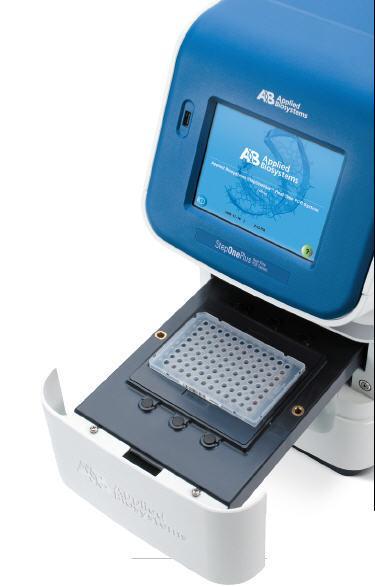 StepOnePlus Real-time PCR System: the Basics Hardware Specifications Power switch in the back Automatically enters standby mode after 4hr During standby mode, the touchscreen can be activated with a