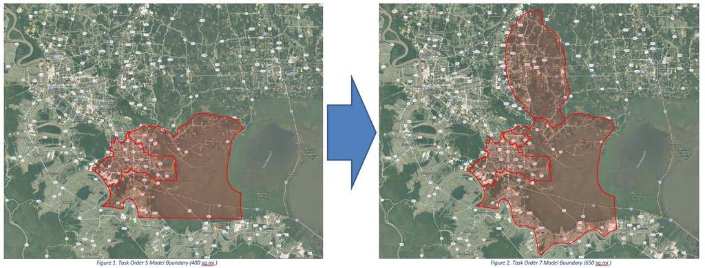Model Improvements Added Colyell Creek Basin Broke out Henderson Bayou Additional