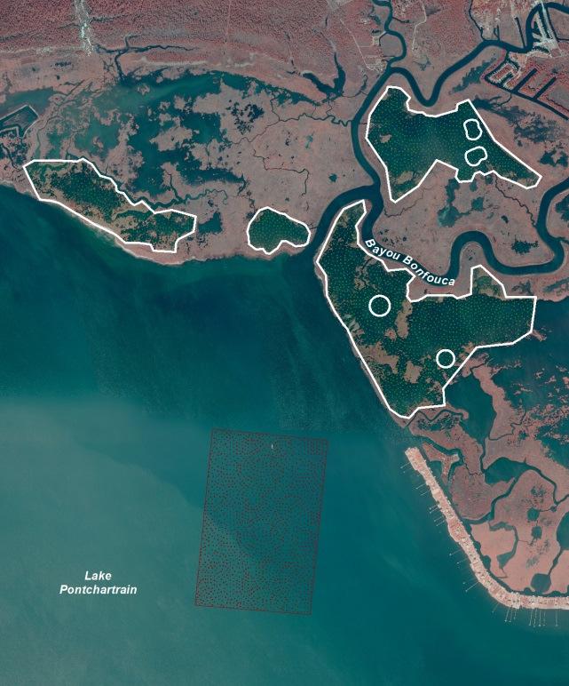 adjacent to Bayou Bonfouca with sediment pumped from Lake Pontchartrain.