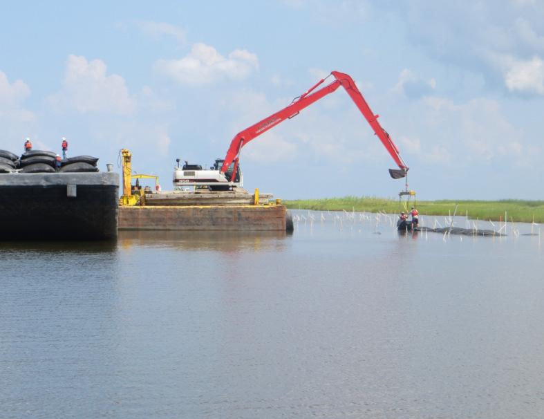 Bernard Parish Project Features: Approximately 4 miles of breakwater structure will be constructed with a light weight