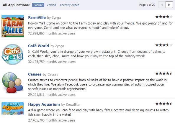 Page 77 Facebook Applications Applications on Facebook have been around for quite some time, but application development has really taken off recently.