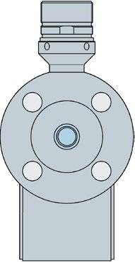 The Coriolis flowmeter is fully self-drainable even