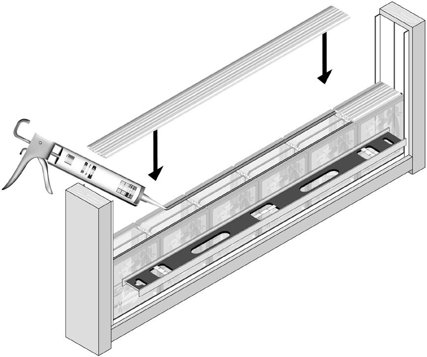 Place a horizontal spacer on top of the first row of blocks. If more than one section of horizontal spacer is required, be sure to lay them end to end with the joint directly above a vertical spacer.