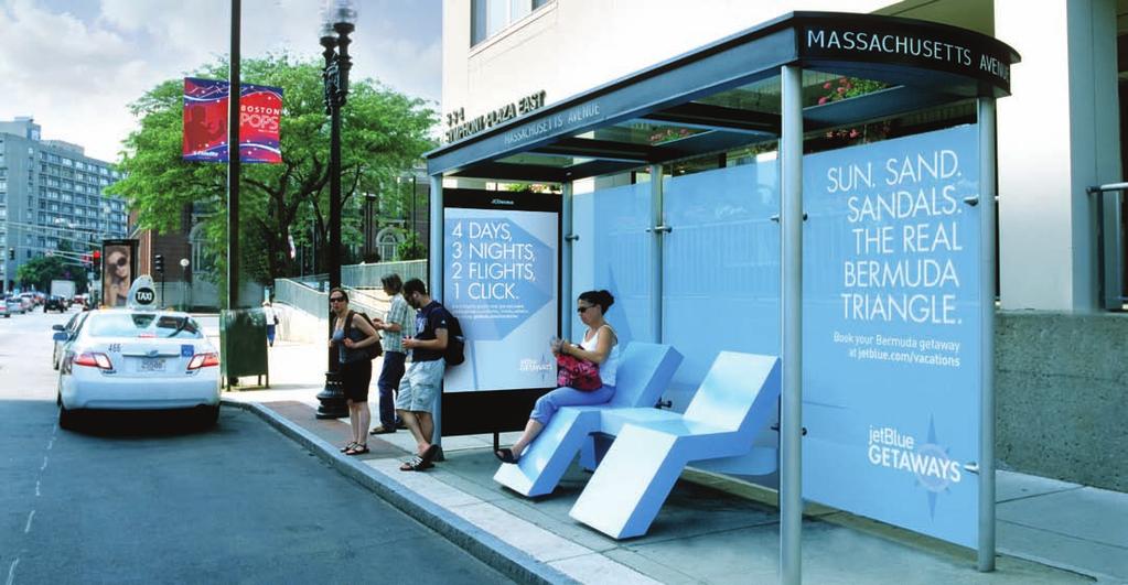 Chicago, San Francisco, and Boston. All of our Street Furniture is 24-hour backlit, increasing audience impact by 16%*.