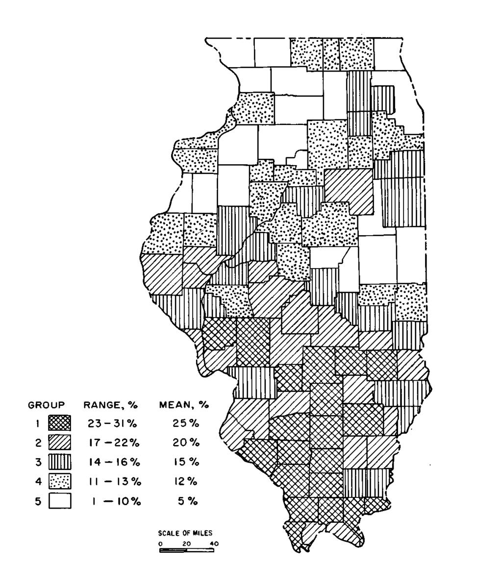 FIG. 6 SOYBEAN RISK AREAS.