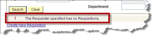 Requisition Name if a personalized name/title was entered in the Requisition Defaults page, it can be used to search for a requisition Requisition Date enter a date in mmddyy format Vendor ID Enter a