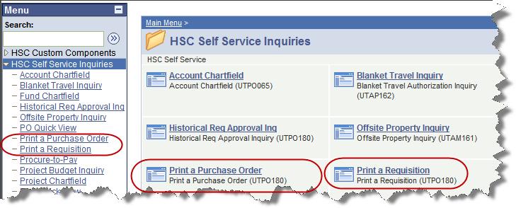 Chapter 6 Printing a Requisition/Purchase Order The requisition printing process in PeopleSoft will generate an e REQ (electronic Requisition) that is sent via e mail to the person requesting it.