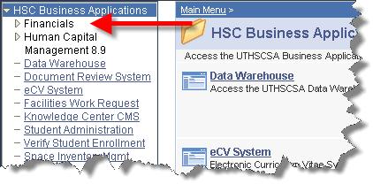 Click on the HSC Business Applications link Click on