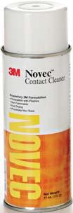3M Novec Aerosol Cleaners 3M Novec Contact Cleaner Non-flammable, low toxicity Ideal for electrical or energized equipment and components Excellent for cleaning fiber optic connectors Environmental,