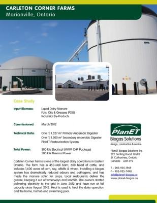LESSONS FROM OPERATING FACILITIES Carleton Corner Substrates: Dairy manure Fats, oil & grease Dissolved air flotation Lessons: Maximizing