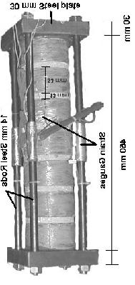 4 placing the tape, while strain gauges related to CFRP were glued upon the CFRP. Small loads were initially placed on the specimens by screwing down bolts at the end of the four steel rods.