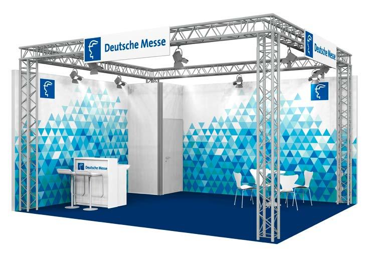 Deutsche Messe Modular stands Truss stand Can be used to enhance a stand of your own design or as an overall solution by ordering a truss stand upgrade.
