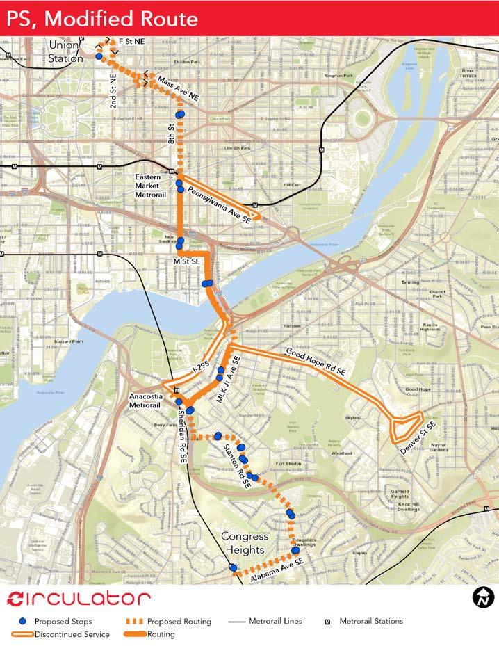 Potomac Avenue Skyland Why are we changing Potomac Avenue - Skyland? Increase ridership on route by adding two major activity centers (Union Station, Congress Heights).