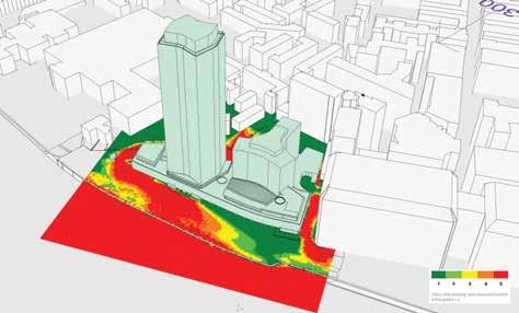 The expressive shape of the architectural proposal for the South Bank Tower led the design team to determine the structural wind loading early on in the design phase with the aid of a CFD simulation
