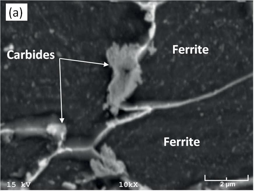 Journal of Achievements in Materials and Manufacturing Engineering Fig. 4. (a) SEM micrographs of the HSLA steel, (b) SEM micrograph of processed zone 3.