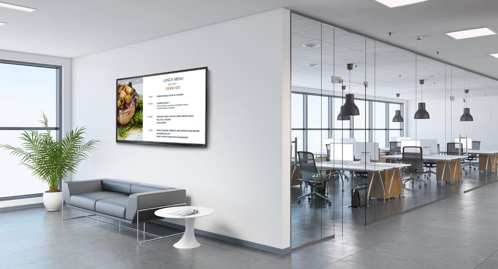 Best Practice Guide for Workplace Digital Signage Benefits of Workplace Digital Signage Workplace digital signage engages employees and visitors by displaying a wide range of content and creating a