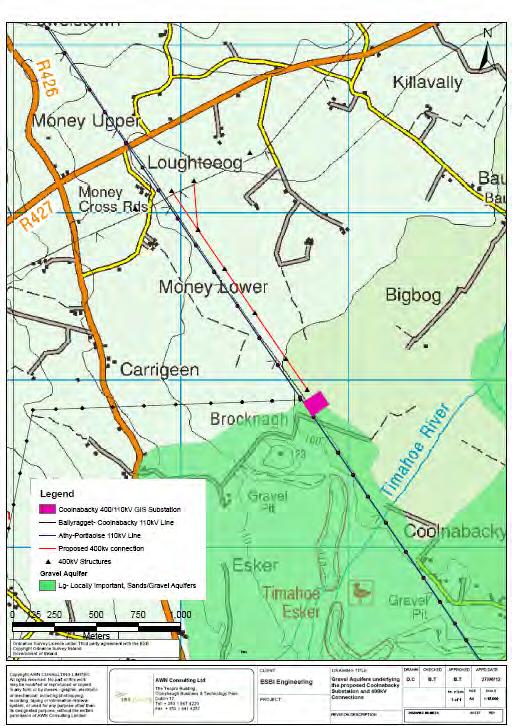DB/09/4848HR01 AWN Consulting Limited Figure 2.5 Gravel Aquifers underlying the proposed Coolnabacky Substation 2.
