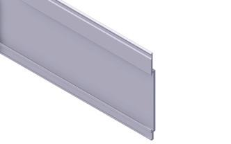 : ZEA 2975 To be used with the ZEA 2756 glazing bead (length: 3,000mm) Glazing Bead /50mm Glazing Bead for 40mm / 50mm Klick Ref.