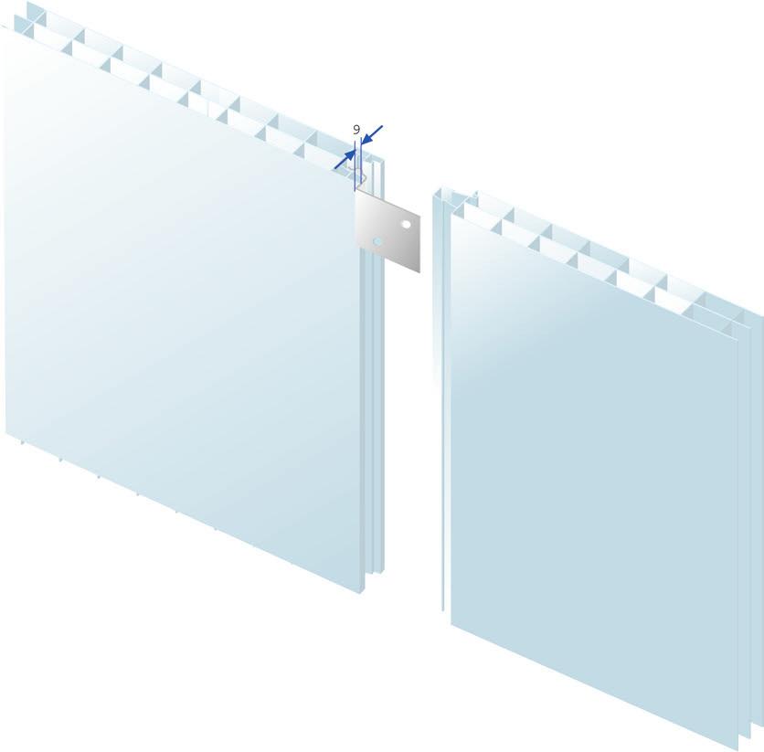 Assembling the final Klick panel sheet is made easier with the use of the side extruded section in 2 parts.