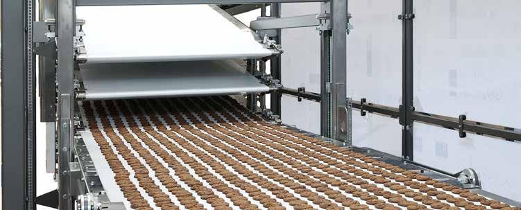 600 mm Maximum length for each level:...12.000 mm Maximum speed infeed rows:...up to 130 Maximum speed recycle:...up to 50 rows per minute Possibility of application of conveyor washing stations.