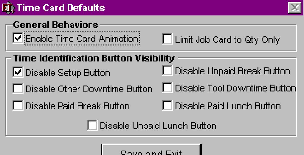DISABLE TIME IDENTIFICATION BUTTONS