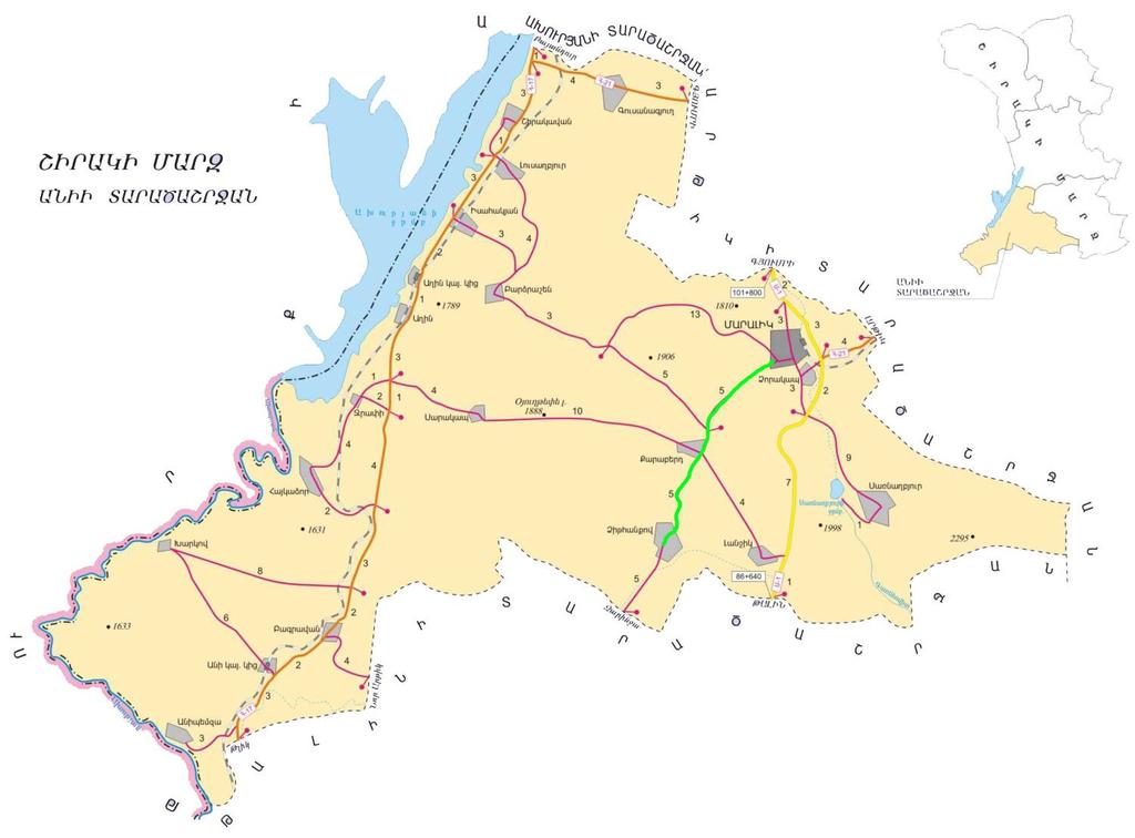 Attachment 1: Site Map Road Maralik Karaberd -