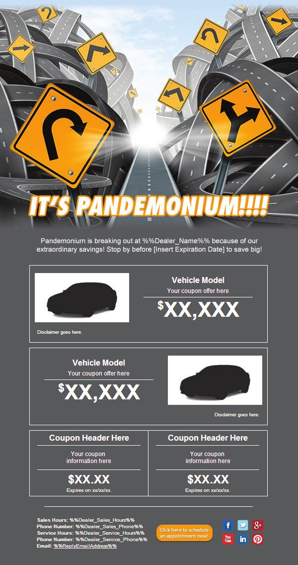 PANDEMONIUM EVENT LIVE CALL TRY SOMETHING NEW THIS MONTH Send a