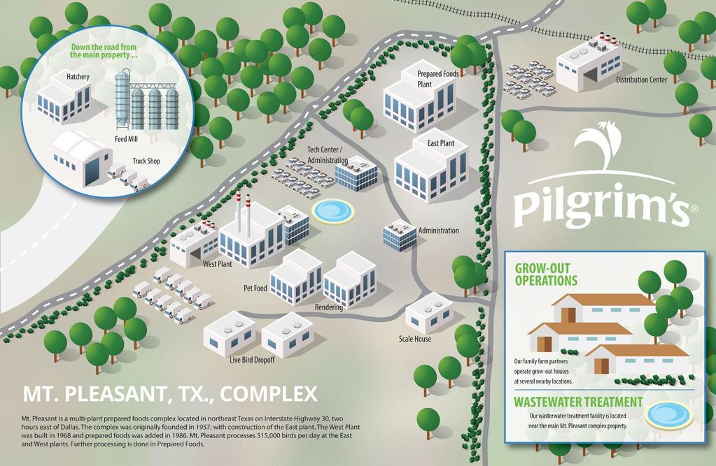 Some complexes are far more complex and will include a pet food component, prepared foods component, or truck shop, as depicted in the visual above. The Pilgrim s Mt.