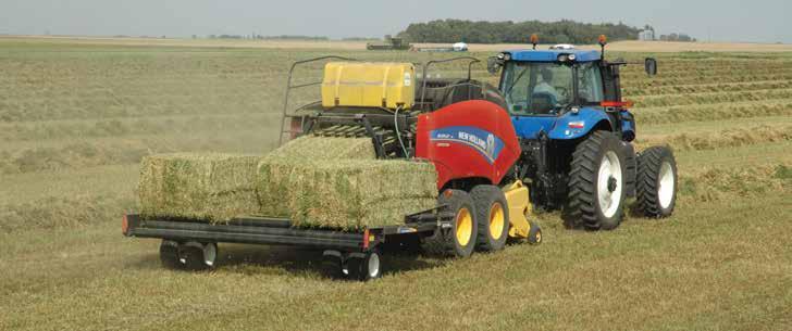17 Reduce trips through the field with an Accumulator Accumulators group bales into a package that is easy to handle, allowing you to reduce passes over the field and save fuel.