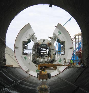 11 km long double tube highspeed tunnel in difficult geological conditions.
