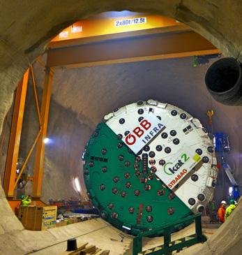 5 Koralm Tunnel (A) The 33 km long Koralm double tube highspeed railway tunnel is Austria s largest