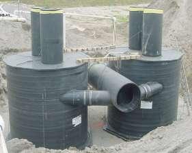 water quality treatment capacity. Two Aqua-Swirl units were placed side by side in order to treat a high volume of water while occupying a small amount of space.