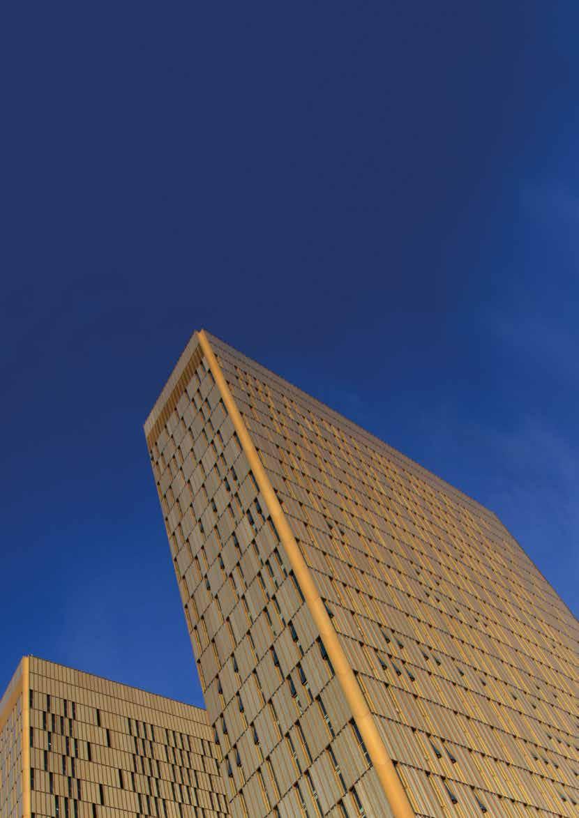 18 19 DOUBLE-SKIN FACADE EUROPEAN COURT OF JUSTICE, LUXEMBOURG DOUBLE-SKIN FACADE Gold-anodised* GKD aluminium fabric transforms the two office towers of the European Court of Justice in Luxembourg