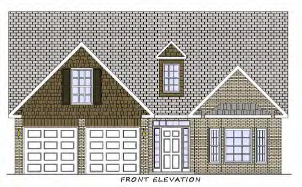 BAY WINDOW OPTIONAL Megan Plus Total Heated Square Feet 1838 Garage Square Feet 414 Covered Porch Square Feet 49 Total Square Feet 2301 Pricing, specifications, elevations, and all information are