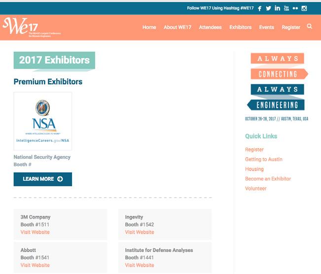 the conference website for advertisers on swe.org The Premium and Enhanced listing options allow you to highlight your organization in the online exhibitor listing.