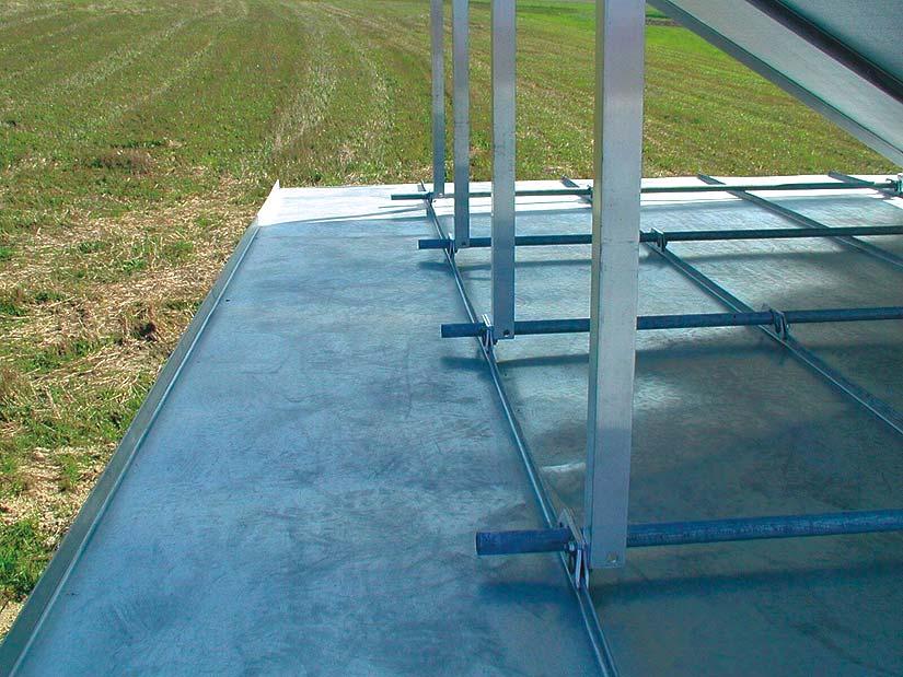 INTEC). Figure 32: Clamping profiles mount the collector frame to the standing seam (picture source: Solution Solartechnik, Upper Austria, Austria).