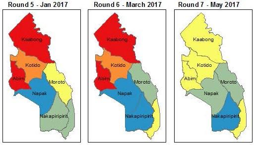 The debt prevalence reduced across all districts, and more significantly in Kaabong (33%) and Moroto (15%).