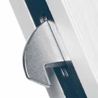 The multi-point locking system features twin high security steel hooks which lock into steel keeps to offer maximum resistance to forced entry, along with a centrally located deadbolt.